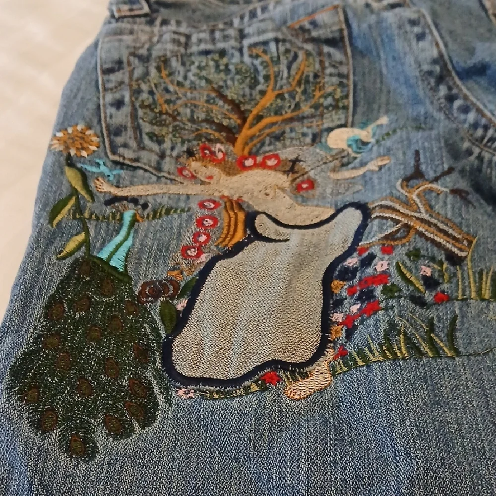 Vintage Y2K True Religion Jeans "Bobby" 26 Goddess Pocket Needs Zipper Repair - Picture 2 of 7